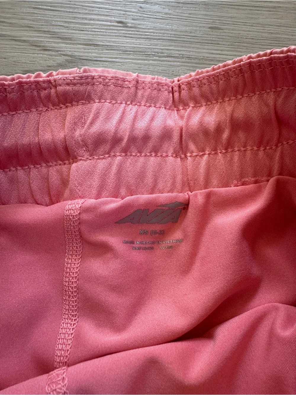 Avia coral pink running shorts bike with liner casual athleisure size XS